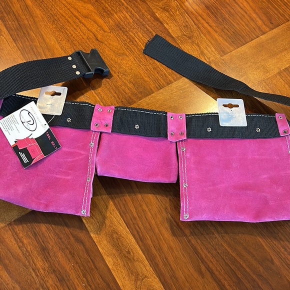 NEVER USED - 11 POCKET HEAVY DUTY SUEDE TOOL BELT - PINK - Picture 7 of 12